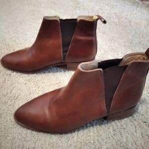 Brown Leather Ankle Boots